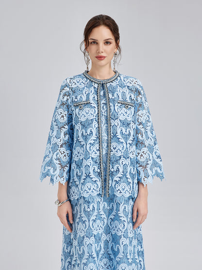 Baroque Two-Tone Lace Jacket