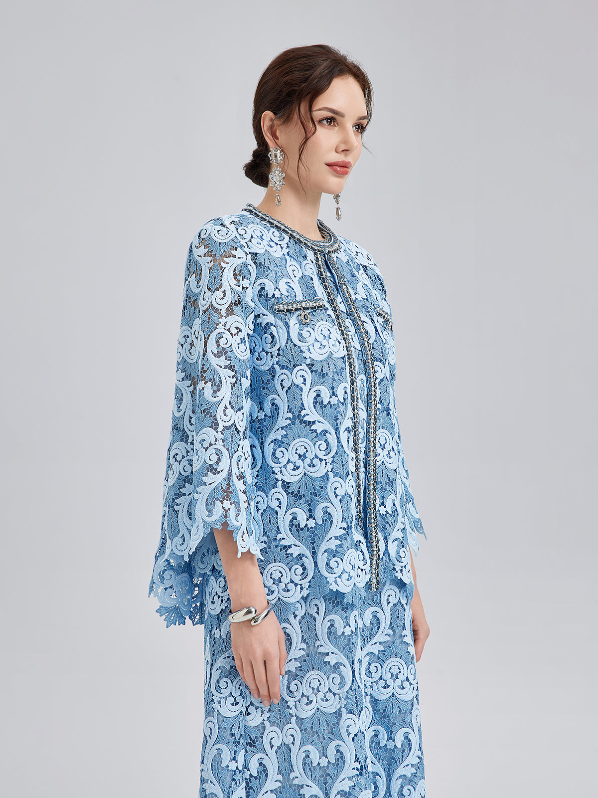 Baroque Two-Tone Lace Jacket
