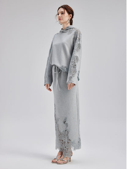 Italian Lace-Detail Knit Set