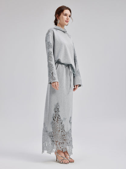 Italian Lace-Detail Knit Set