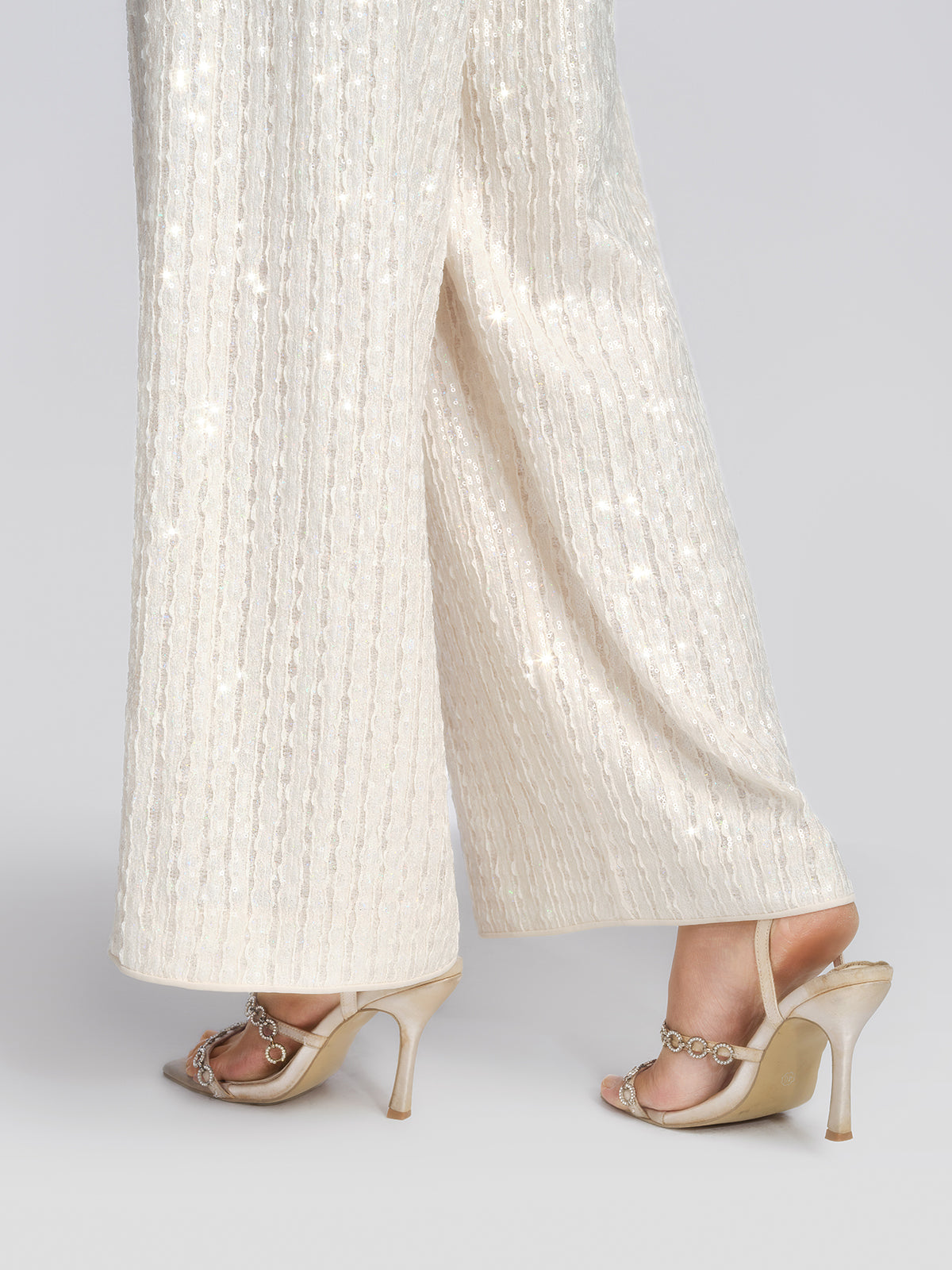 Sequin High Waist Wide Leg Pants