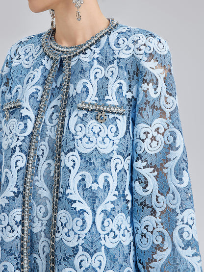 Baroque Two-Tone Lace Jacket