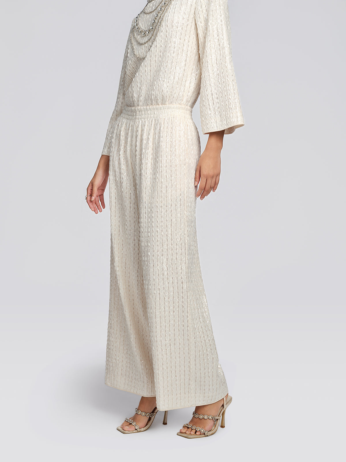 Sequin High Waist Wide Leg Pants