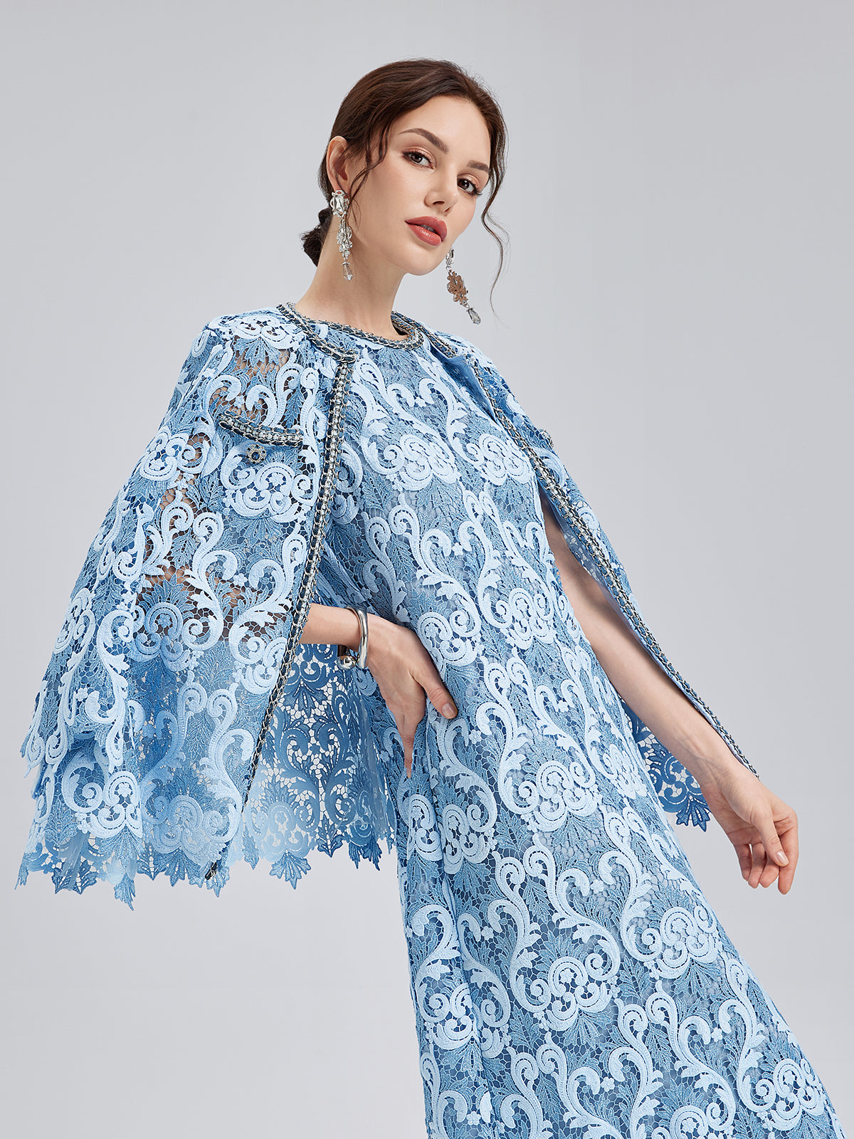 Baroque Two-Tone Lace Jacket