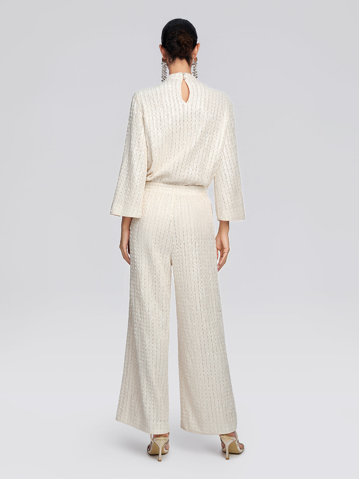 Sequin High Waist Wide Leg Pants
