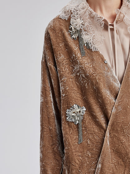 Silk Velvet Tassel Beaded Set