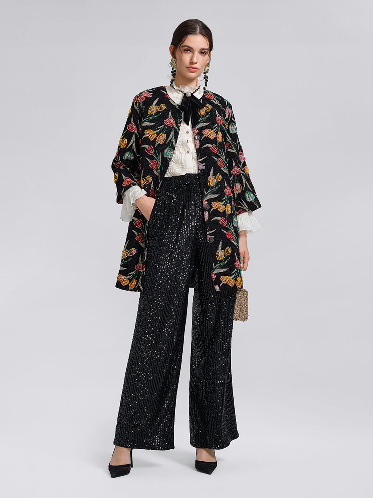 3D Hand-Beaded Statement Jacket