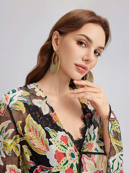 Sculpted Fan Statement Earrings