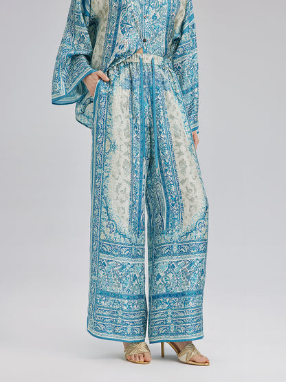 Baroque Printed Silk Lounge Set