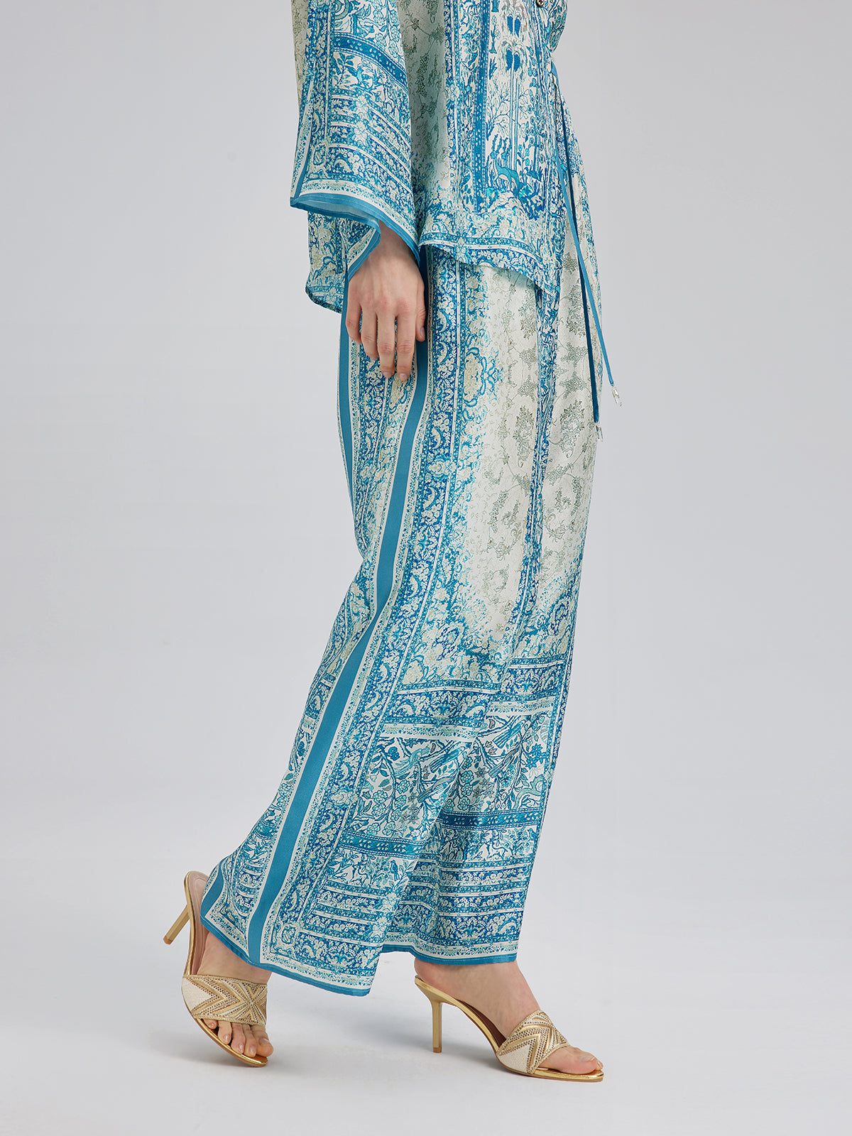 Baroque Printed Silk Lounge Set