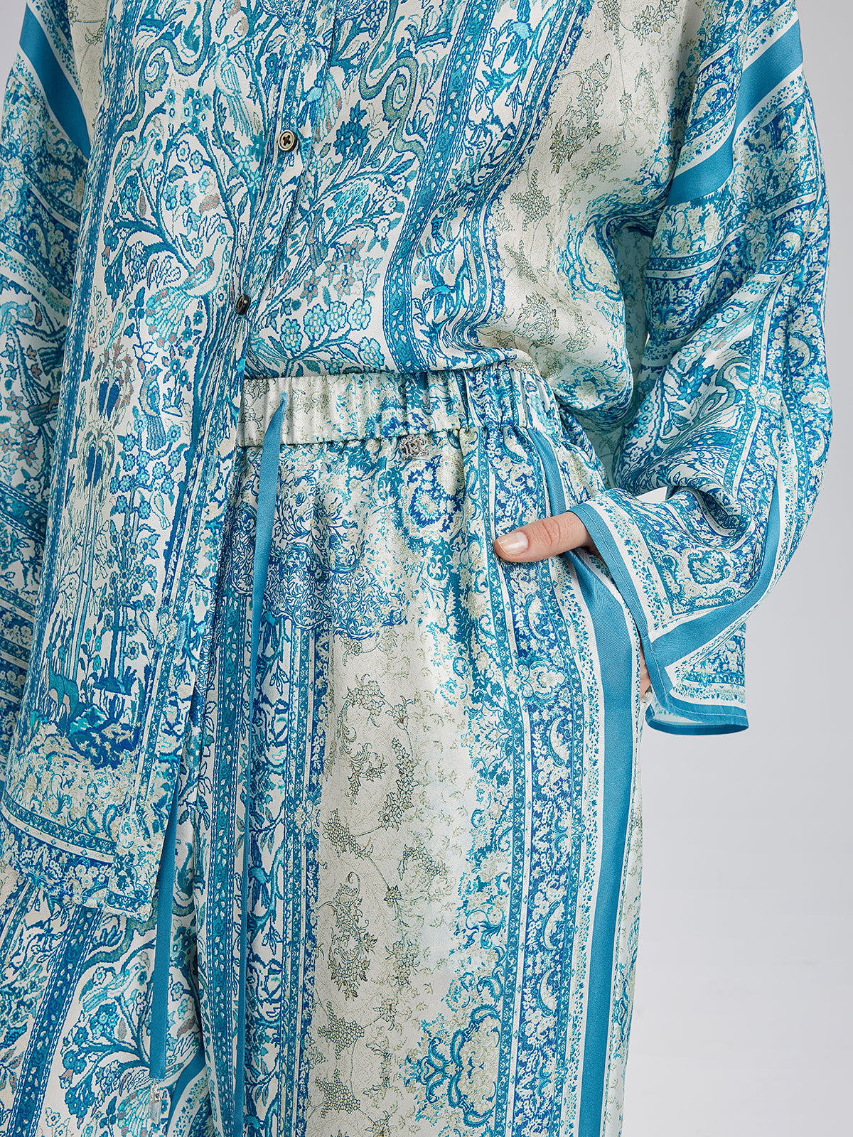 Baroque Printed Silk Lounge Set