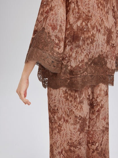 Ombre Lace Panel Shirt