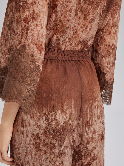 Ombre Lace Trim Pants