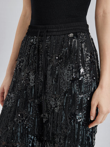 Custom Sequin Fringe Rock Pants