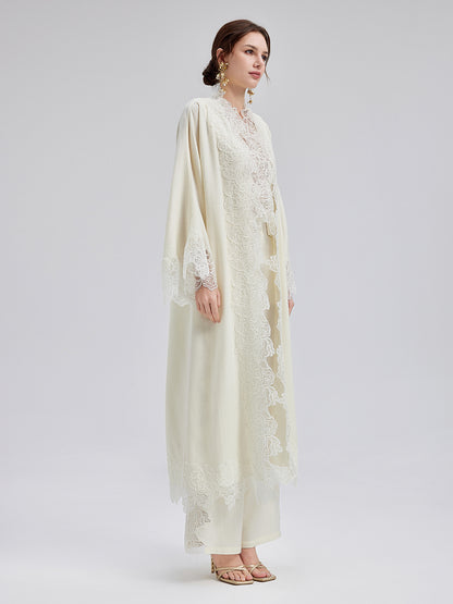 French Wool Lace Three-Piece Set