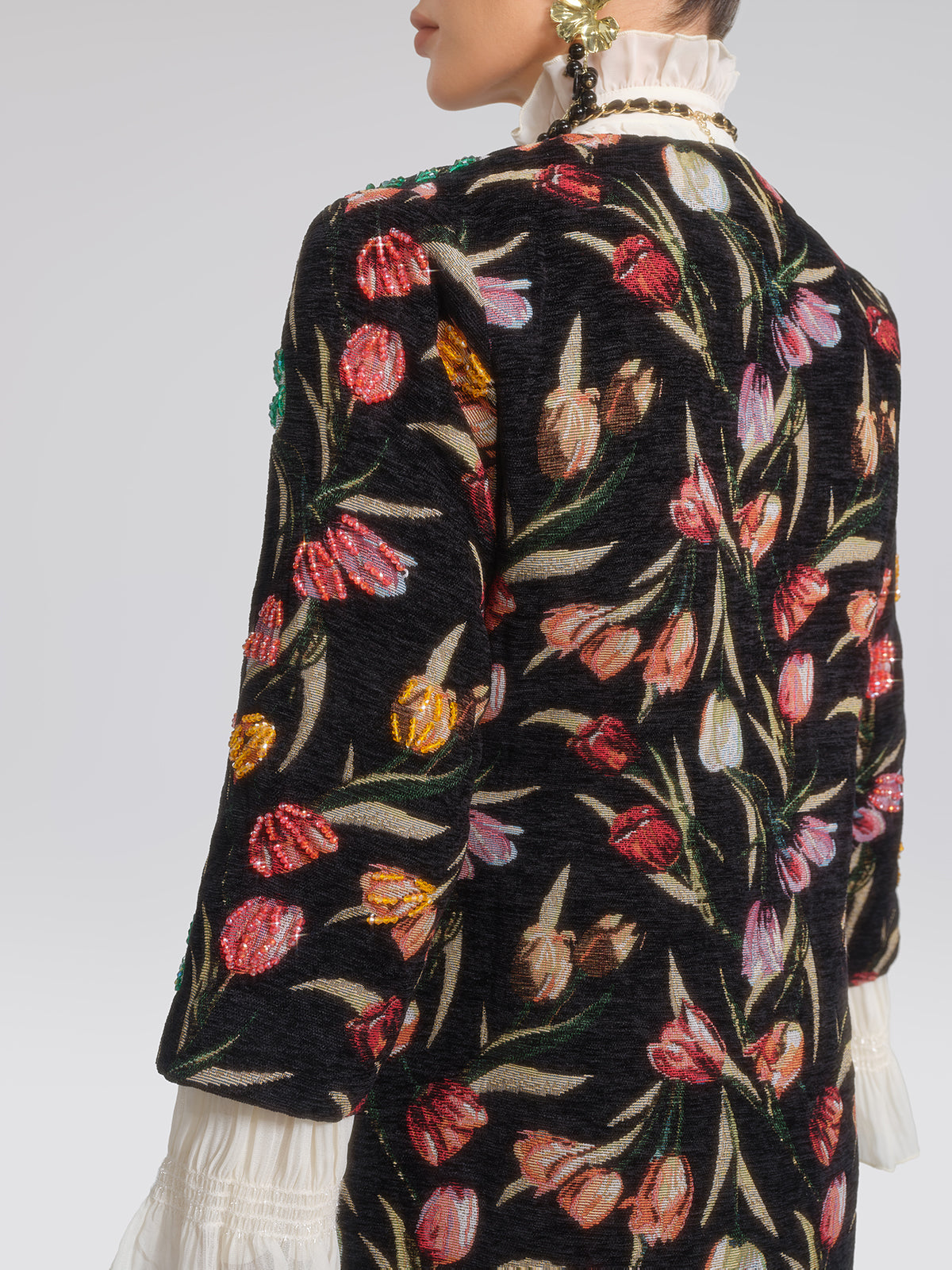 3D Hand-Beaded Statement Jacket