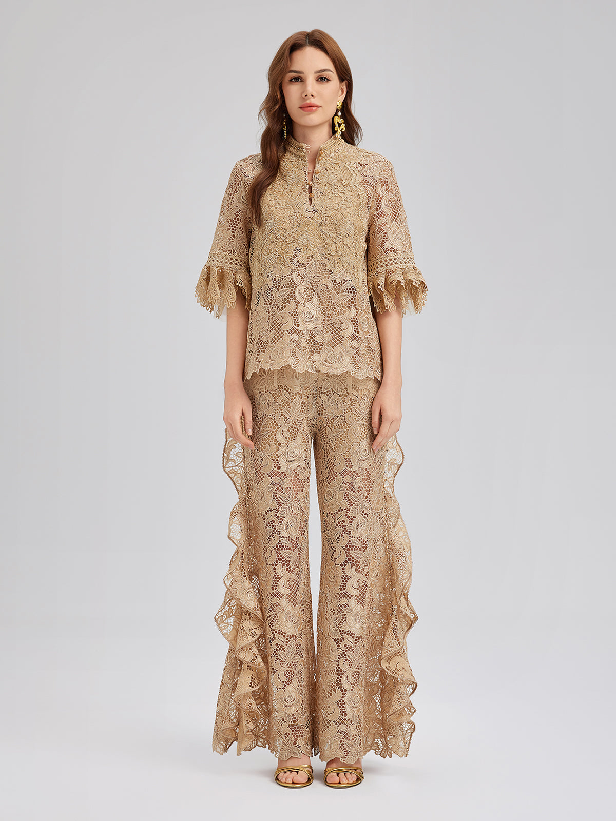 Handcrafted Ribbed Lace Bohemian Top