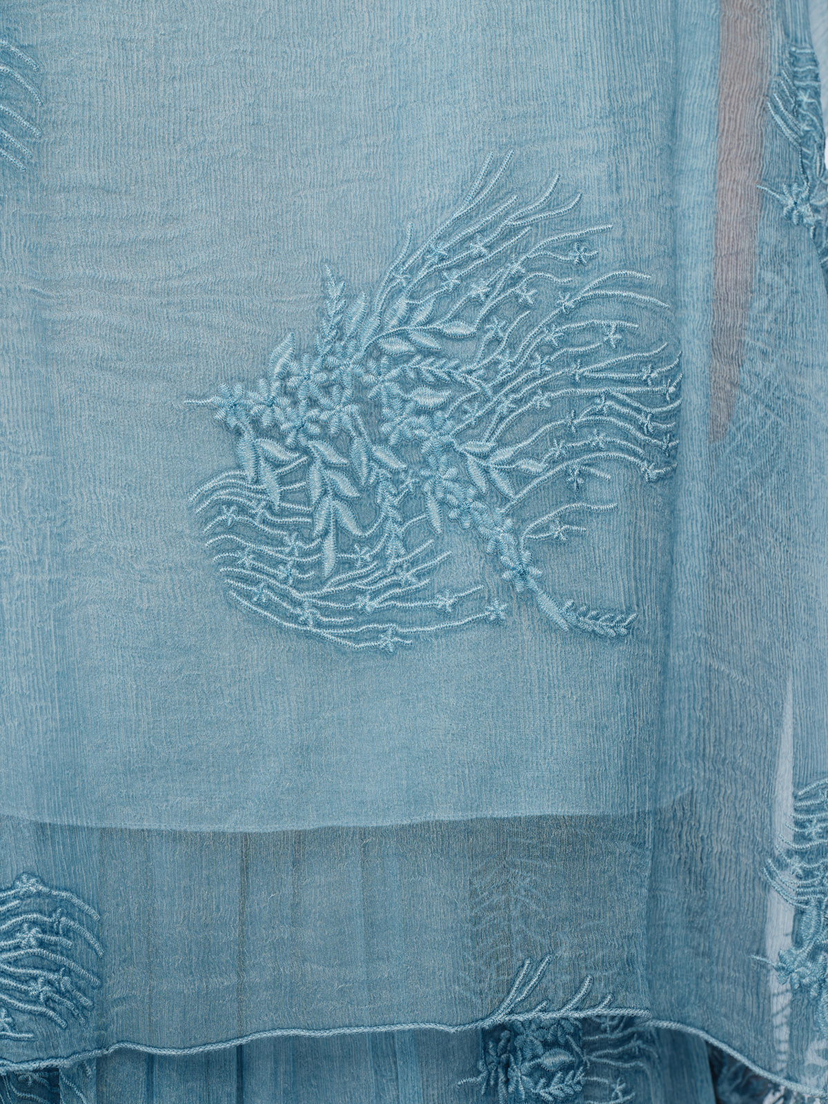 100% Color-Dyed Silk Floral Embroidered Set