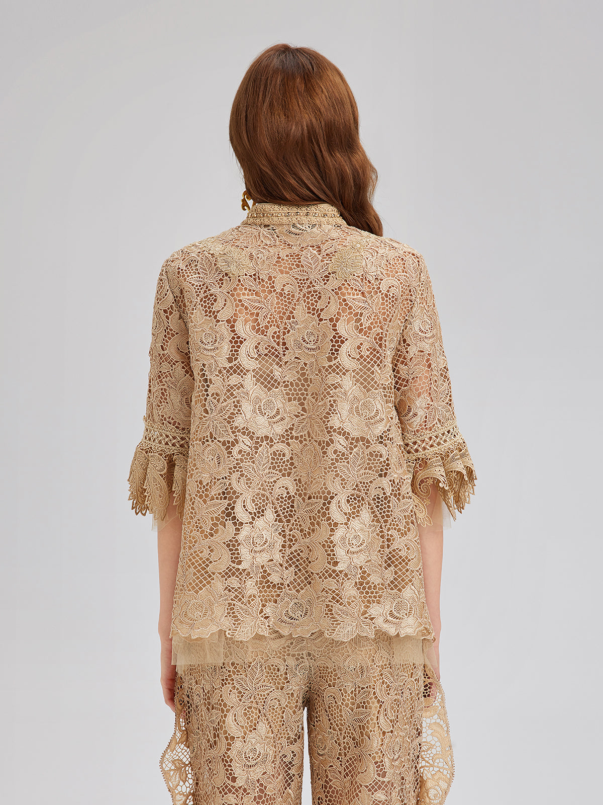 Handcrafted Ribbed Lace Bohemian Top