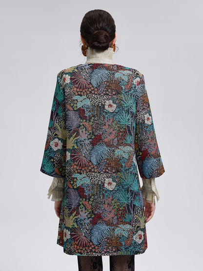 Handcrafted Multiflora Jacquard Beaded Jacket