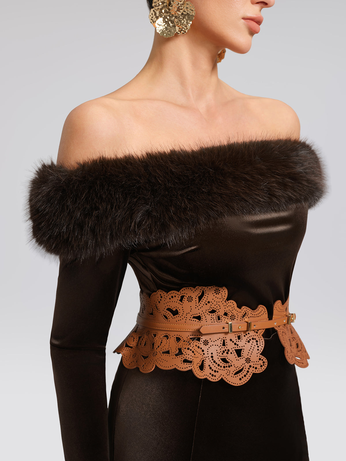 Bohemian Hollow Carved Leather Belt