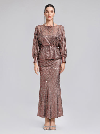 Off-Shoulder Rhinestone Top