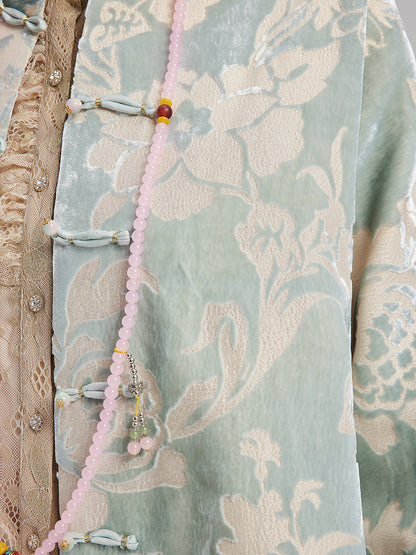Neo Chinese Style Velvet Floral Jacket