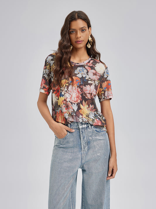 Final Sale | Italian Vintage Floral Print Tee