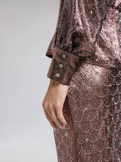 Off-Shoulder Rhinestone Top