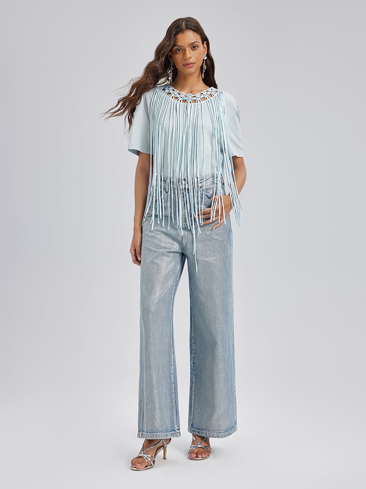 Handcrafted Woven Tassel T-Shirt