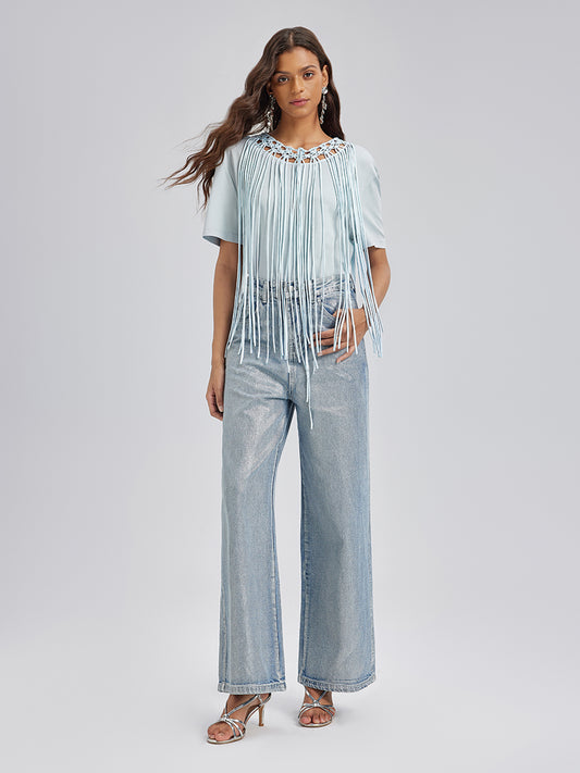 Handcrafted Woven Tassel T-Shirt