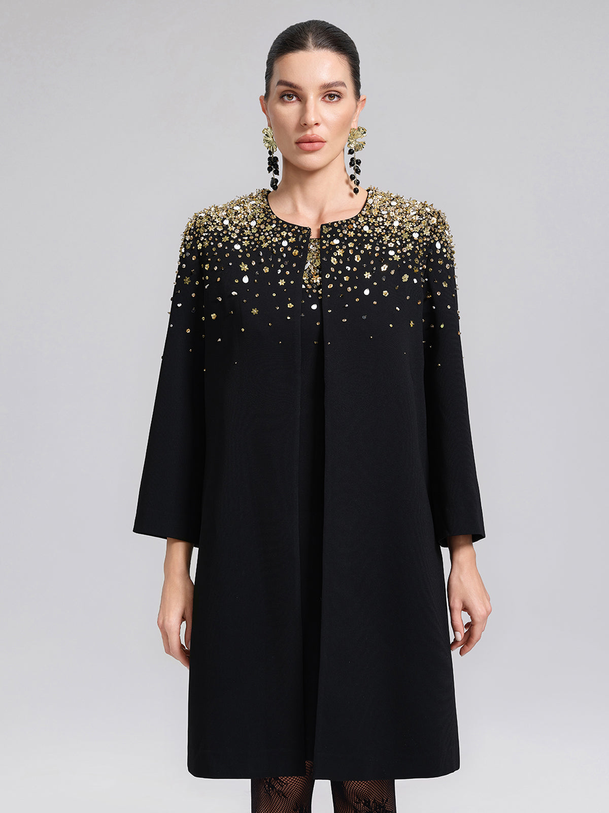 Gold Gradient Hand-Beaded Jacket