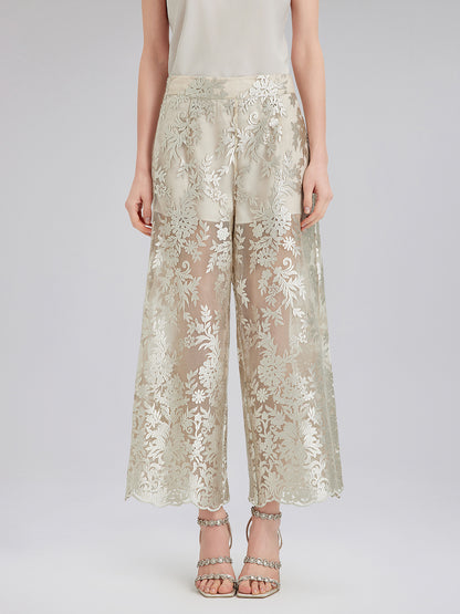 Vintage Embroidered Relaxed Trousers