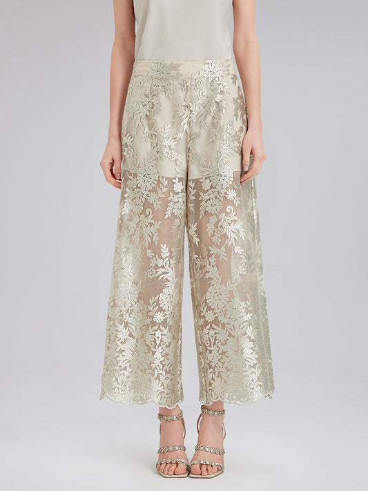 Vintage Embroidered Relaxed Trousers