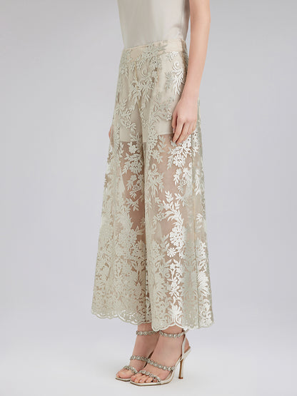 Vintage Embroidered Relaxed Trousers