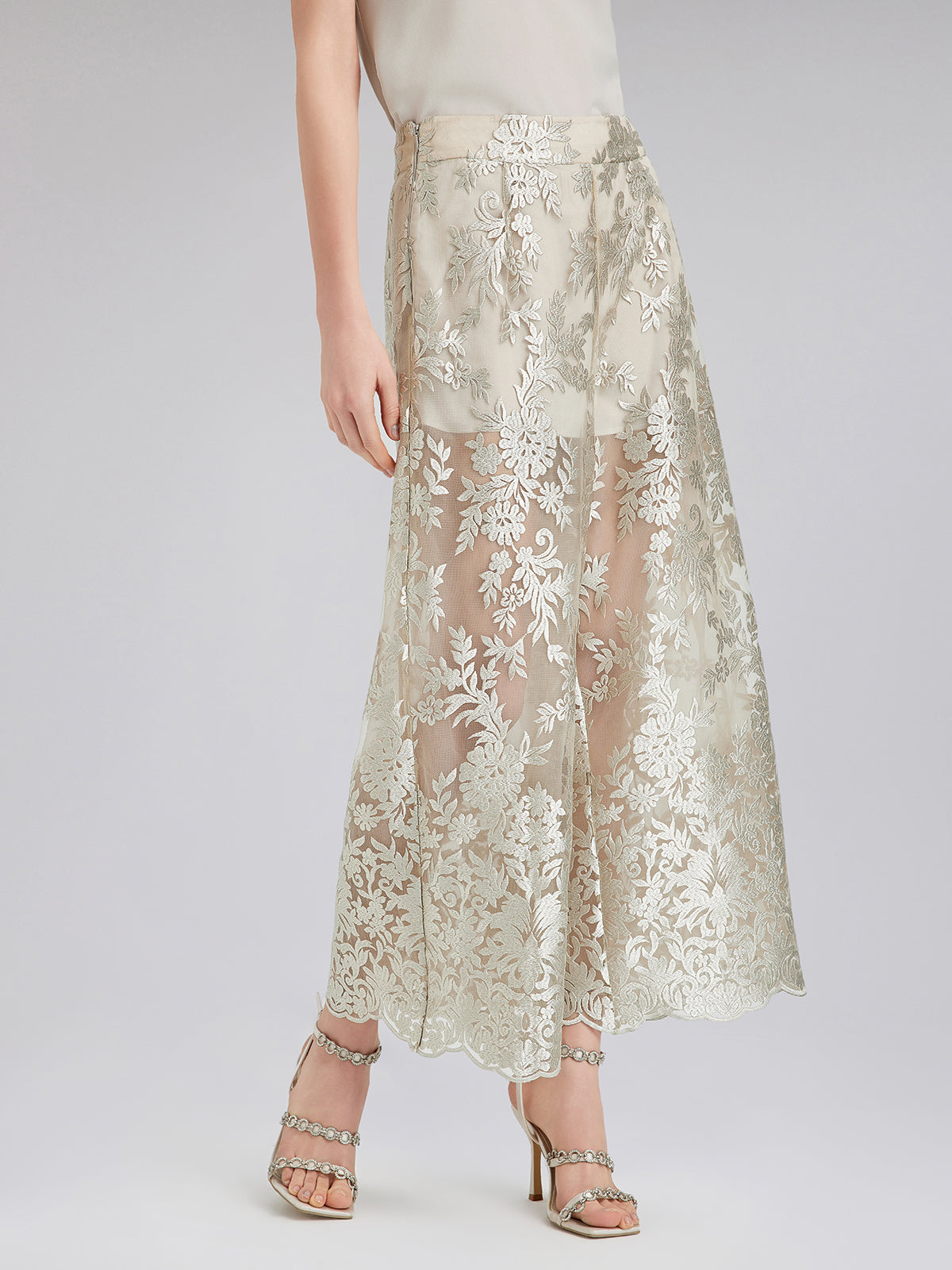 Vintage Embroidered Relaxed Trousers