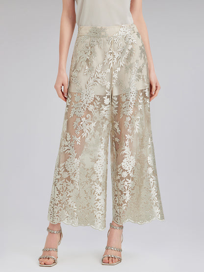 Vintage Embroidered Relaxed Trousers