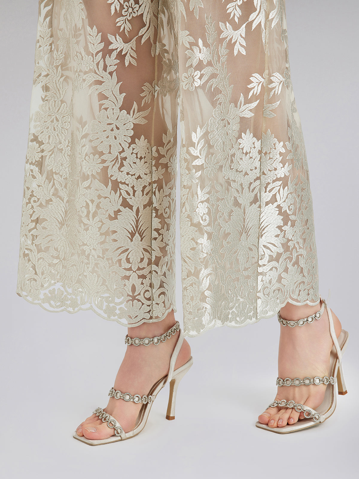 Vintage Embroidered Relaxed Trousers