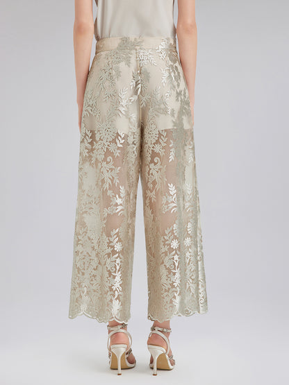 Vintage Embroidered Relaxed Trousers