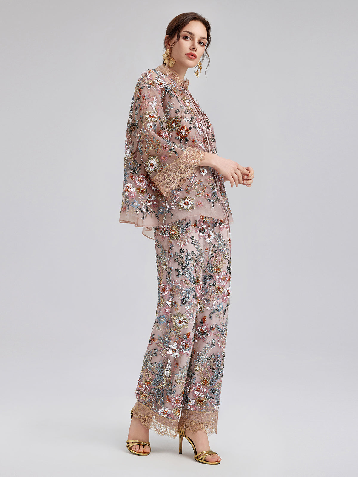 Multicolor Sequin Embroidered Blouse