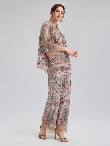 Multicolor Sequin Embroidered Blouse