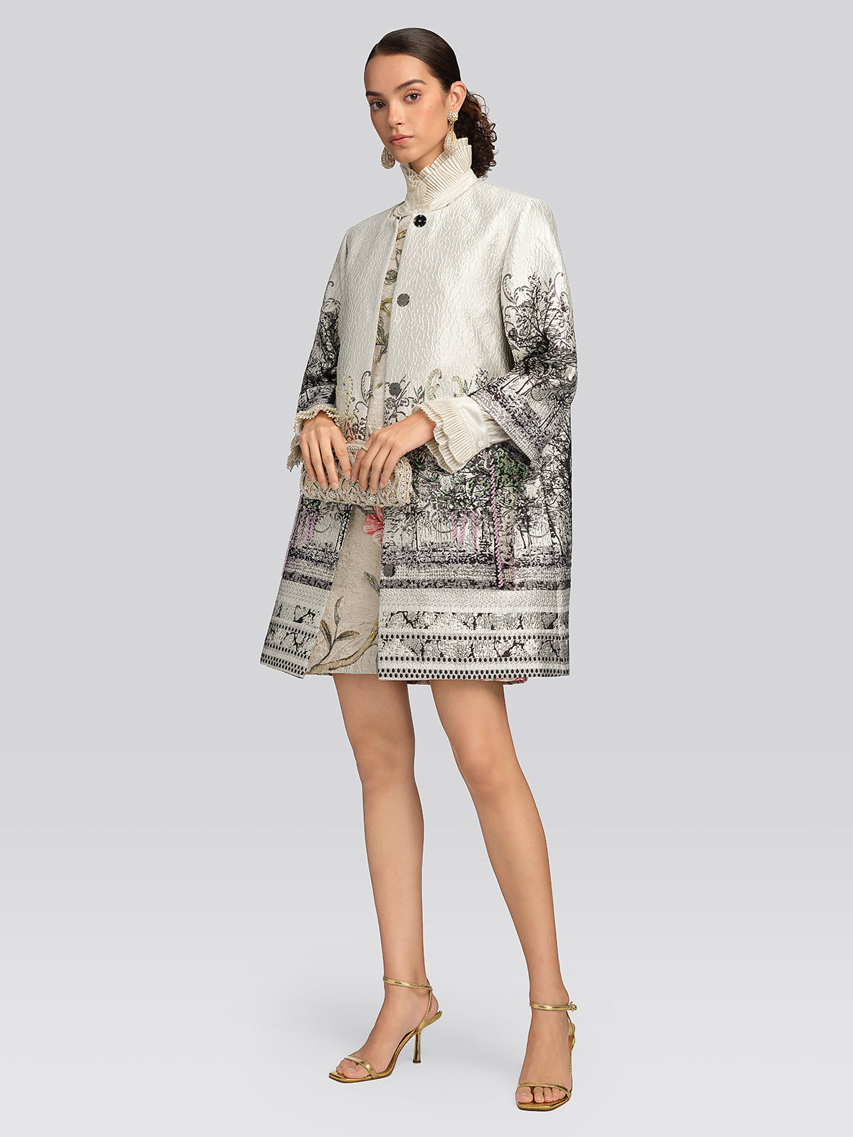 Textured Jacquard Beaded Jacket