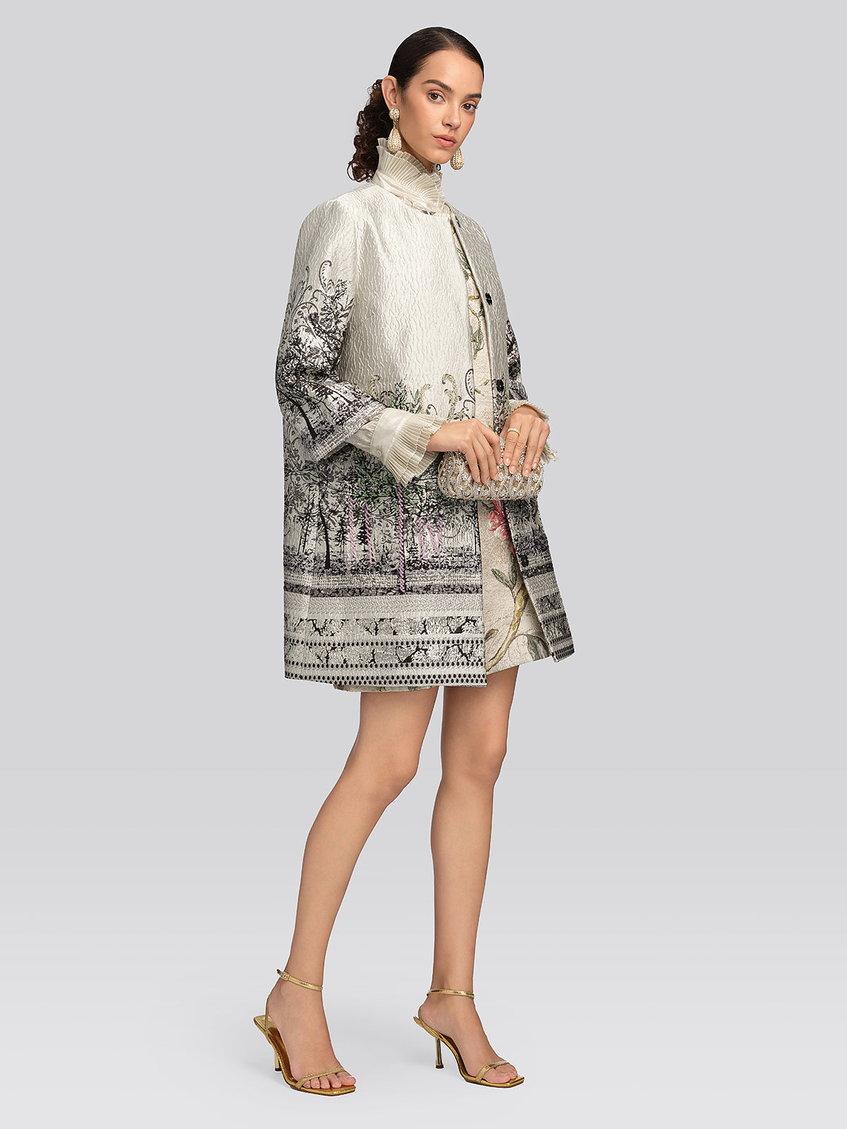 Textured Jacquard Beaded Jacket
