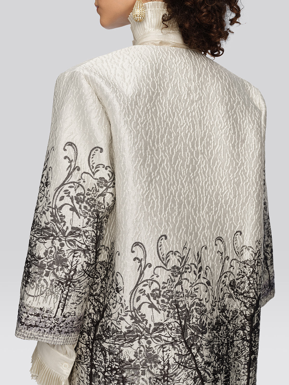Textured Jacquard Beaded Jacket
