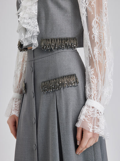Final Sale | Effortless Elegance Silk A-Line Skirt