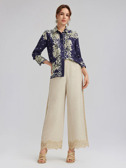 Soft Mulberry Silk Printed Shirt