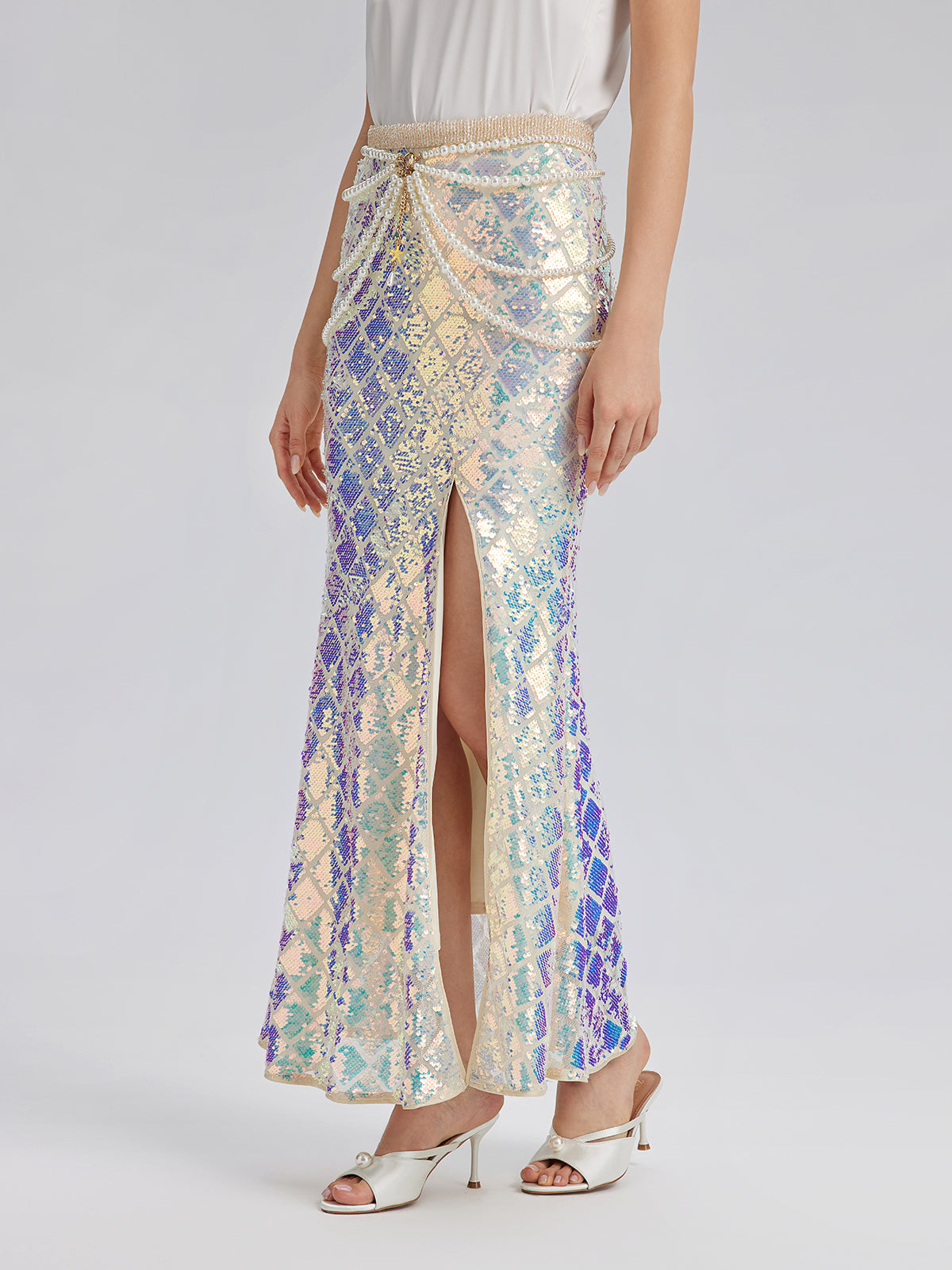 Layered Pearl Fringe Waist Chain