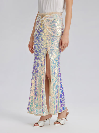 Layered Pearl Fringe Waist Chain