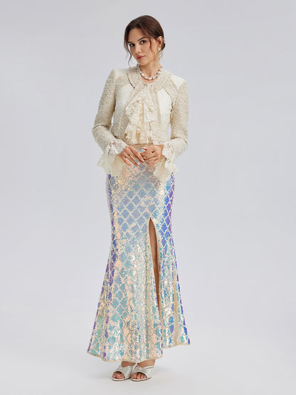 French Lace Tweed Patchwork Jacket