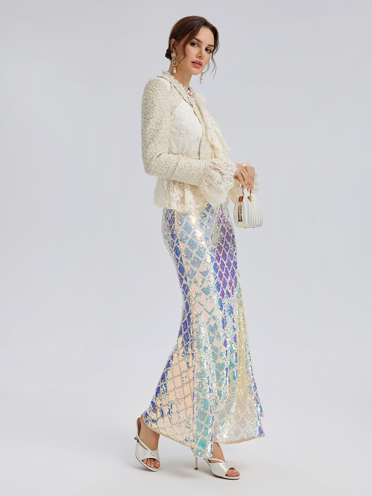 French Lace Tweed Patchwork Jacket